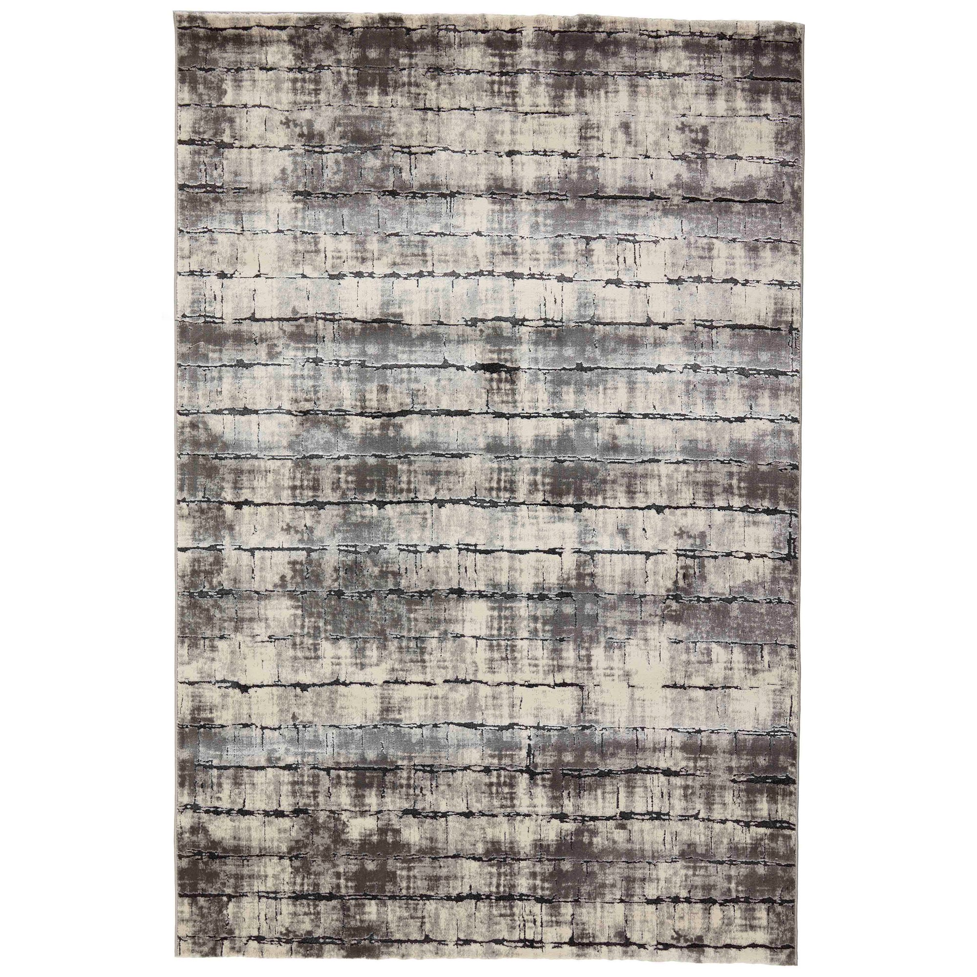 Noble Modern Abstract 7351a Zhx18 Rug In Grey